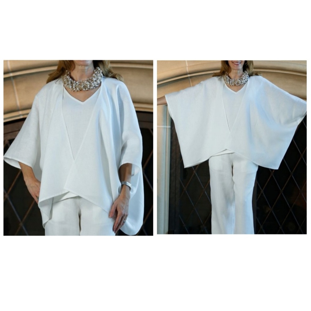 New White Linen Kimono